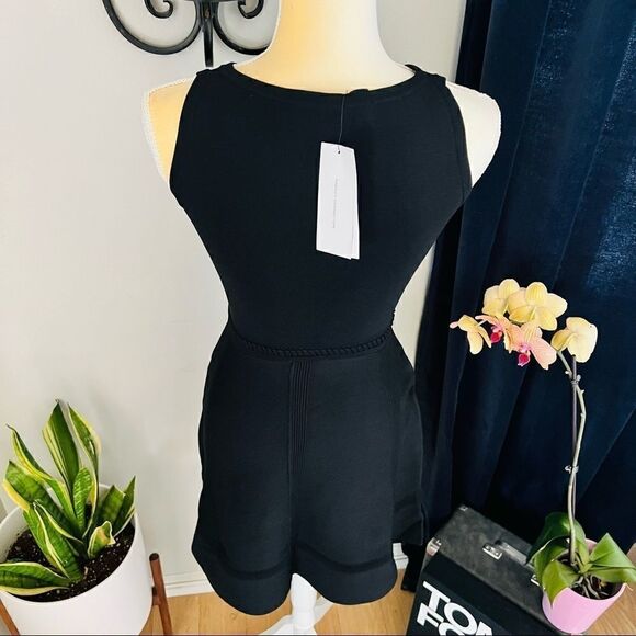 French Connection Tia Tobey Flare Dress, Little Black Dress, Black, Size 2 NWT - Picture 13 of 15